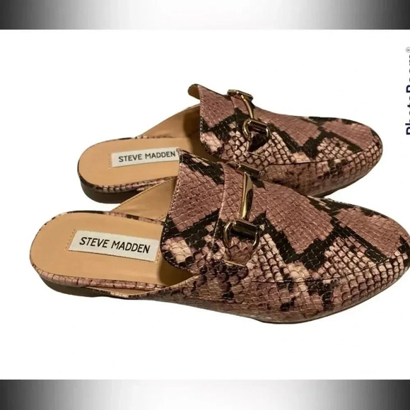 Steve Madden SnakeSkin Mules Sz 7 - Picture 3 of 4